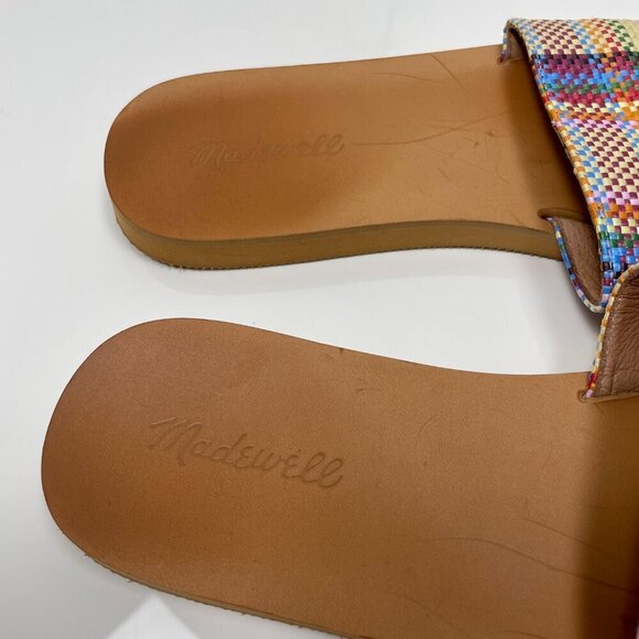 MADEWELL Size 9 The Maddie Slide Textile Weaved Colorful Sandal - Picture 10 of 12
